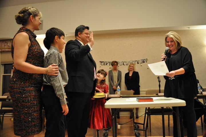 Woodcliff Lake Swears In First Latino Mayor, Carlos Rendo
