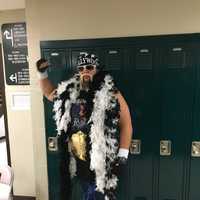 <p>Hollywood Hulk Hogan roamed the halls of Yorktown High School on Halloween</p>