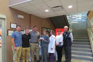 Yorktown HS Football Team Donates $2K To Hudson Valley Hospital