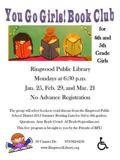 Ringwood Public Library Offers Book Club For Girls