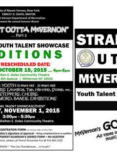 Auditions Rescheduled For Mount Vernon Youth Talent Show