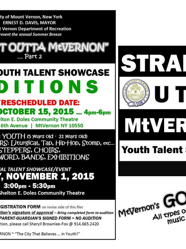Auditions Rescheduled For Mount Vernon Youth Talent Show