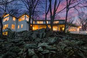 NYC Skyline Offers Nightlight Views For Lofted Chappaqua Home