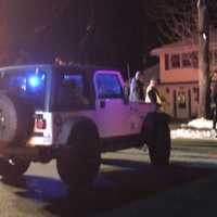 <p>The Jeep involved in the Wayne collision.</p>