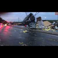 <p>Storm damage along Harrisburg Pike in Lancaster.</p>