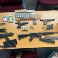 <p>Philadelphia DA Larry Krasner says these weapons were seized while arresting three alleged drug and gun traffickers.</p>