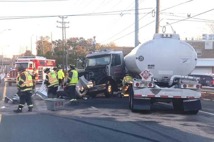 Jackknifed Tanker Truck Closes Route 208 Right Before Evening Rush