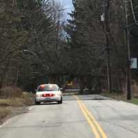 <p>A falling tree took out electric lines in the Village of Airmont Thursday, March 17, causing power outages.</p>