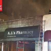 <p>A.J.'s Pharmacy, where responders said the fire began.</p>