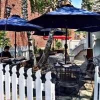 <p>Alfresco dining at INDIA New Canaan.</p>