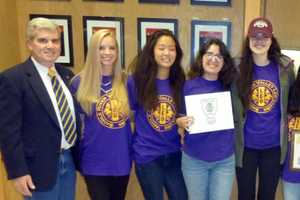 Saddle River Lions Honor Allendale Student Club For Service Projects