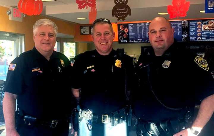 FROM LEFT: Allendale Police Chief George Scherb, Sgt. Bill Kroepke, Officer Vincent Rizzo.