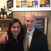 <p>Restaurateurs Angela and Sandy Baldanza of Baldanza Cafe in New Canaan.</p>