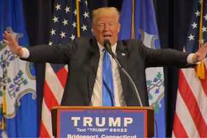 Boisterous Crowd Cheers As Trump Brings Message To Bridgeport