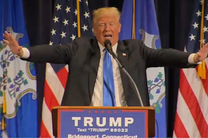 Boisterous Crowd Cheers As Trump Brings Message To Bridgeport