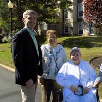 <p>Judge Patrick Loftus, Blauvelt Dominican Sisters Loretta Lynch, Paracleta Sweeney and Theresa Lynch</p>