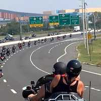 <p>The Axe Run on eastbound Route 3 passing the Meadowlands.</p>