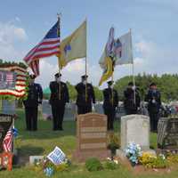 <p>Honor Guard at remembrance service for Paul &quot;Axe&quot; Laszczynski at Holy Cross Cemetery in North Arlington/</p>