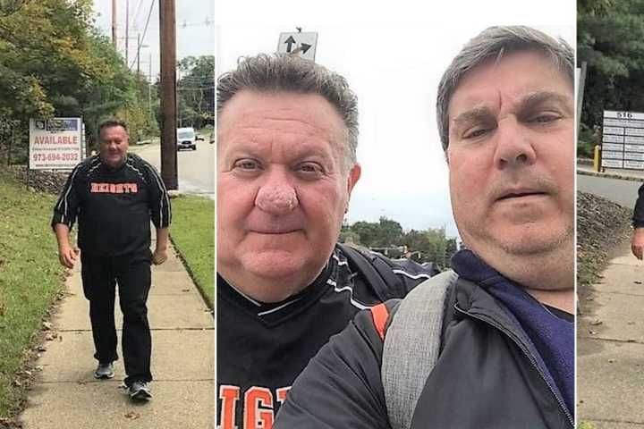 Dads Take Traditional Walk To Hasbrouck Heights HS Football Game -- 19.7 Miles Away