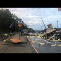 <p>Storm damage along Harrisburg Pike in Lancaster.</p>