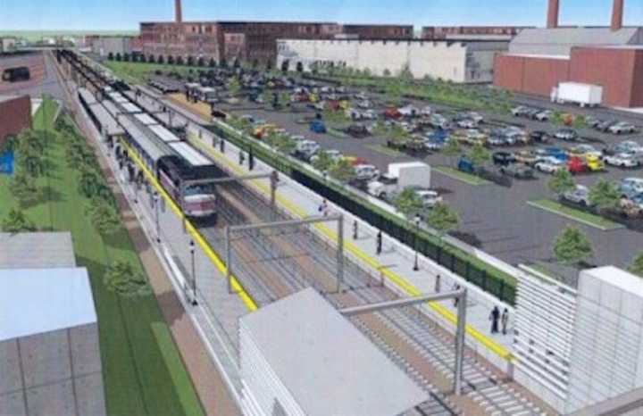 An artist&#x27;s rendering of the proposed Barnum Station on the East Side of Bridgeport. 