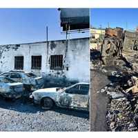 <p>A used car dealership and many of its two dozen or so vehicles were destroyed in the blaze after the truck and a passenger vehicle collided near the U-turn at the White Castle on Route 17S in Hasbrouck Heights around 5:45 a.m. Jan. 8.</p>