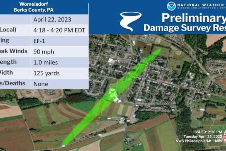 Tornado Upends Trees, Damages Roofs In Berks County: NWS