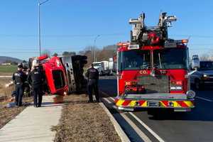 Overturned Truck Closes Rt. 222 In Berks County