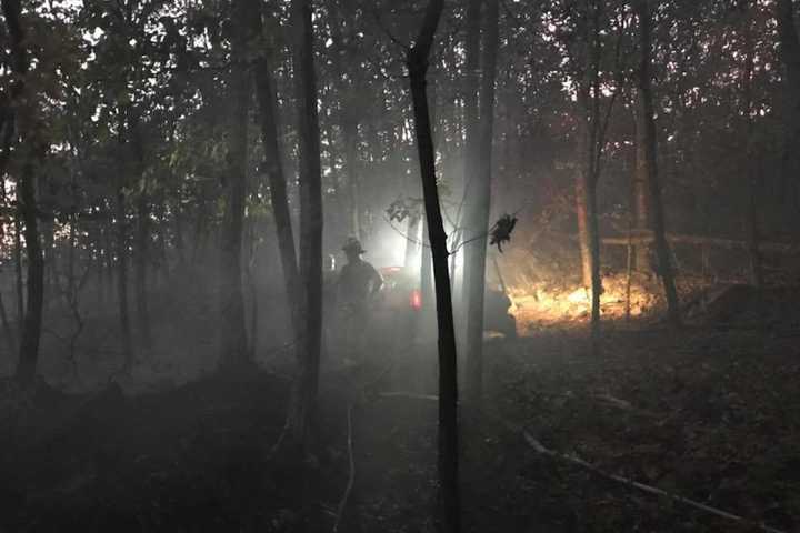 Firefighters Battle Large Brush Fire In Bethel