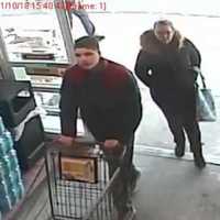 <p>Police are seeking these two suspects in the theft of various items from the Big Y in Bethel</p>