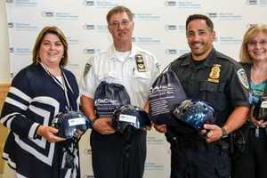 Rye Brook Police Deliver Safety Advice, Free Bike Helmets