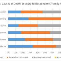 <p>New Jersey residents are more concerned with driving accidents, gun violence, infectious disease and severe weather as potential causes of injury or death.</p>