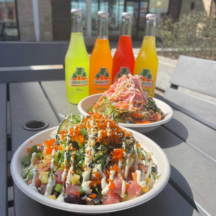 Poke bowls served at Island Fin Poké