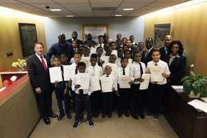 Westchester County Executive Meets With Mt. Vernon 'Boys To Men' Group