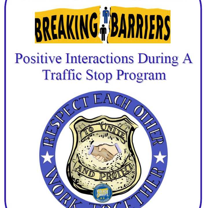 The artwork for the Connecticut Police Chiefs Association&#x27;s new Breaking Barriers program