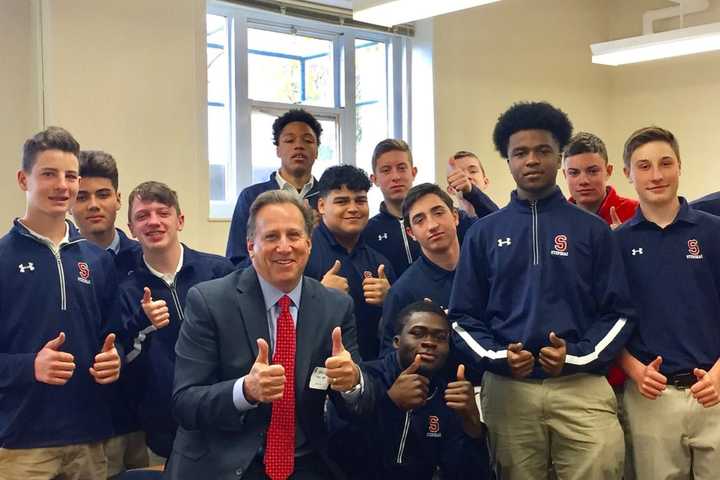 WNBC's Bruce Beck Visits Stepinac For Career Day