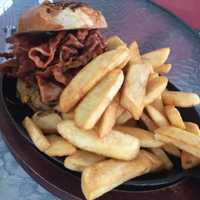 <p>The bacon cheeseburger at Build A Burger Pub in Albany.</p>