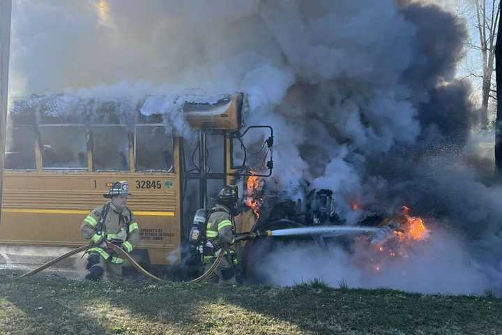 Bucks Co. School Bus Catches Fire With 36 Students Onboard: Police (PHOTOS)