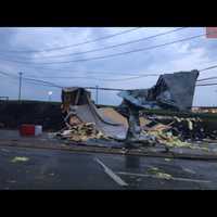 <p>Storm damage along Harrisburg Pike in Lancaster.</p>