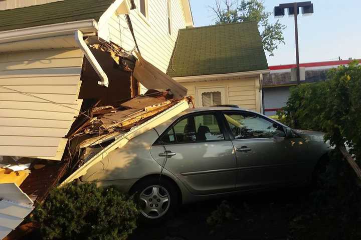Car Crashes Into House After Driver At Rockland Burger King Loses Control