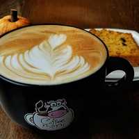 <p>A creamy cappuccino is shown at Wilton Coffee Barn.</p>