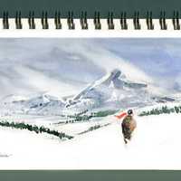 <p>Bob Callahan of Stamford is also a frequent painter in watercolors.</p>