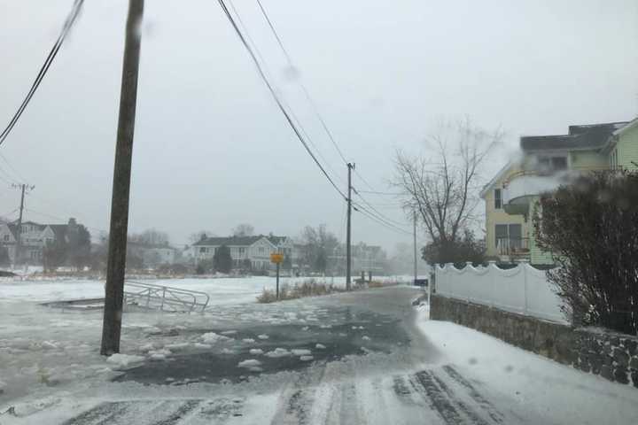 Flooding Blocks Off Part Of Canal Road In Westport