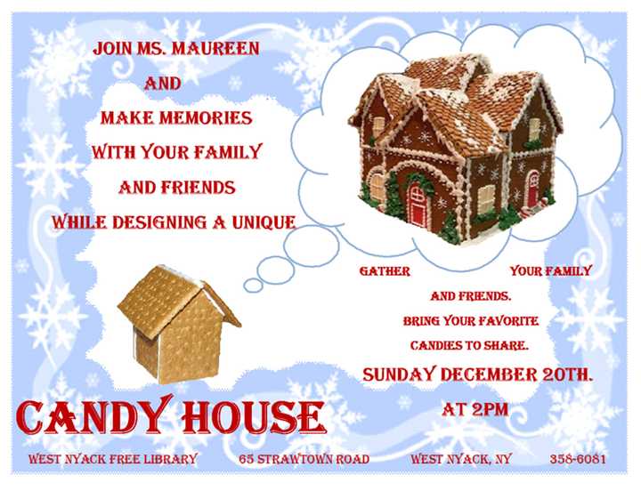 Design a house good enough to eat at West Nyack Free Library on Sunday.