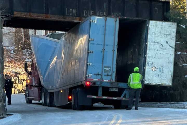 ‘Bridge Strikes Again’: Truck Stuck After Crash In Canton