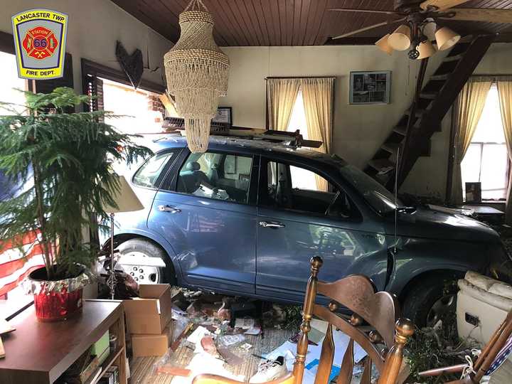 A 2006 Chrysler RT Cruiser in the living room of a home in the 1000 block of Columbia Avenue Lancaster, Pennsylvania.