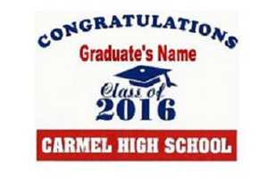 Carmel High School Celebrates Grads With Personalized Lawn Signs