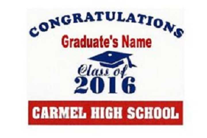 Carmel High School Celebrates Grads With Personalized Lawn Signs