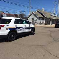 <p>MTA police at the Stratford station after a pedestrian was struck by a train in the area.</p>