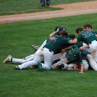 <p>Pleasantville Panthers celebrate their 12-1 win over Briarcliff in Saturday&#x27;s Section 1 Class B championship game.</p>